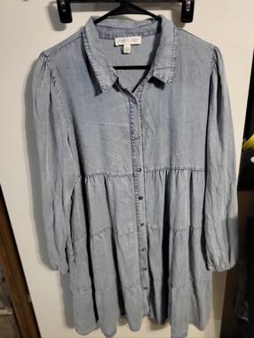 NWOT SHE + SKY TENCEL MINI DRESS SZ L